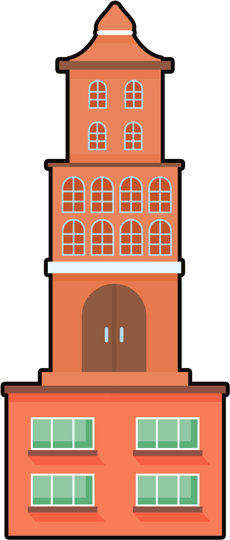 Hand Drawn Element Building Bell Tower Png And Psd - Hand Drawn Element Building Bell Tower Png And Psd (2000x2000)