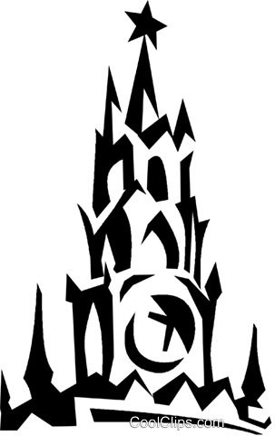 Clock Towers Royalty Free Vector Clip Art Illustration - Clock Towers Royalty Free Vector Clip Art Illustration (303x480)