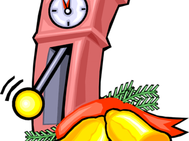 Bell Clipart Grandfather - Christmas Grandfathers Clock Clipart (640x480)