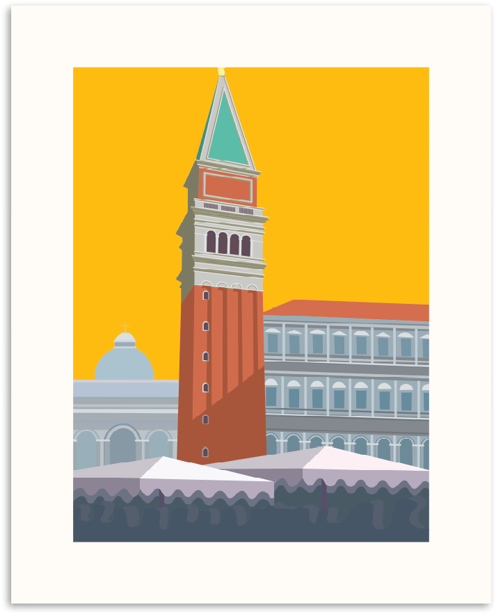 Piazza San Marco Wall Art - Illustration (900x900)