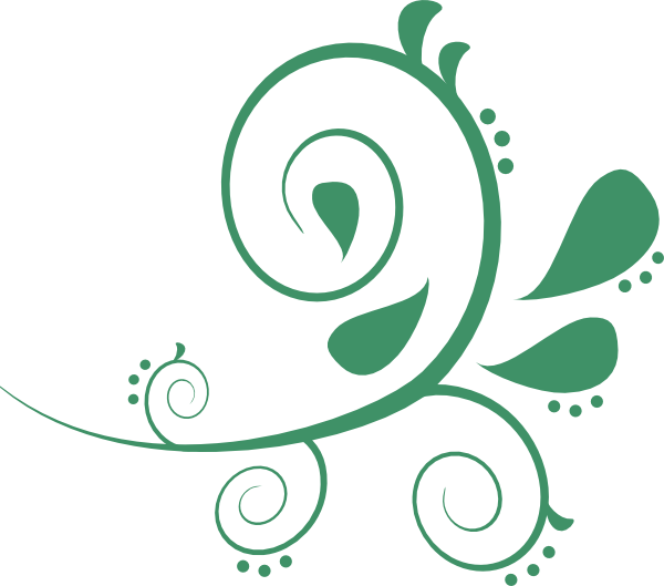Green Swirls Clip Art (600x529)