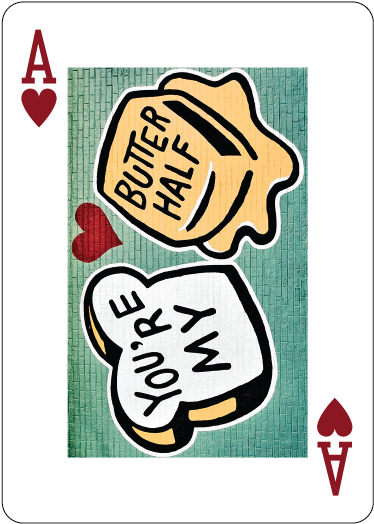 Deck Of Austin Playing Cards - Bruised Heart Drawing (424x569)
