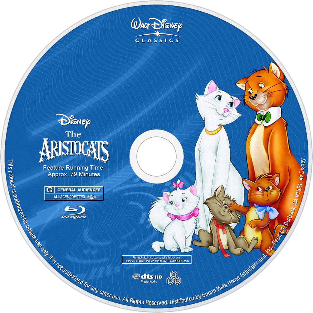 The Aristocats Bluray Disc Image - Ralph Breaks The Internet Blu Ray (1000x1000)