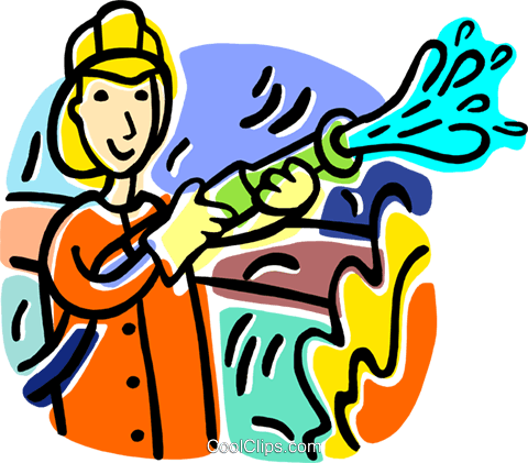 Bombero Libres De Derechos Ilustraciones De Vectores - Bombero Libres De Derechos Ilustraciones De Vectores (480x421)