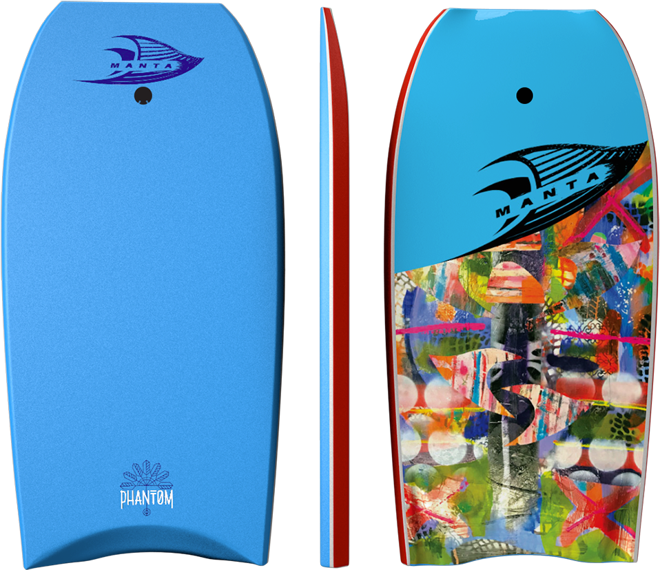 Manta Phantom Body Board Blue Sideways Online Store - Manta Bodyboards (1001x1000)
