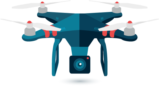 3 - Flight - Drone Illustration Png (600x289)