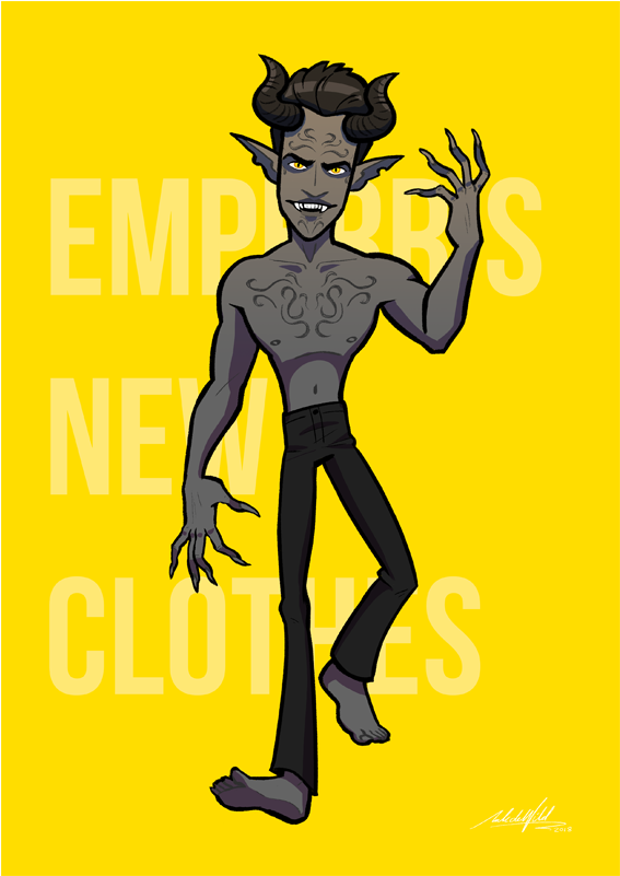 Emperors New Clothes ✖ [mini Print] - Illustration (800x800)