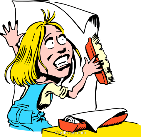 Cartoon Tapezierer Vektor Clipart Bild Cart0168 Coolclipscom - Put Up (480x465)