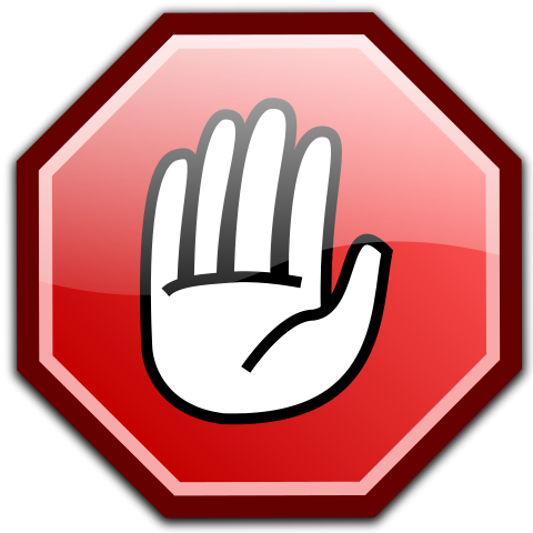 Federal Judge Stops U - Stop Sign Hand Png (480x480)