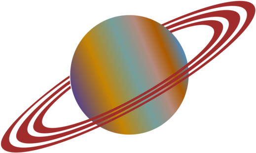 Ring System Planet Rings Of Saturn - Planet Cartoon With Rings (569x340)