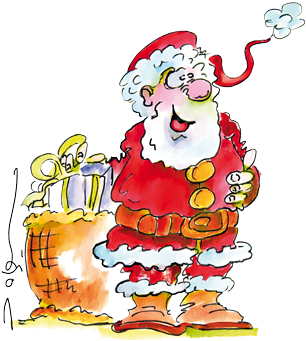 Un Joyeux Noël Et Une Bonne 2018 - Cartoon (350x362)