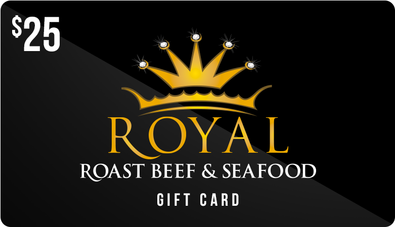 $25 Royal Roast Beef & Seafood Gift Card - Graphic Design (1000x1000)