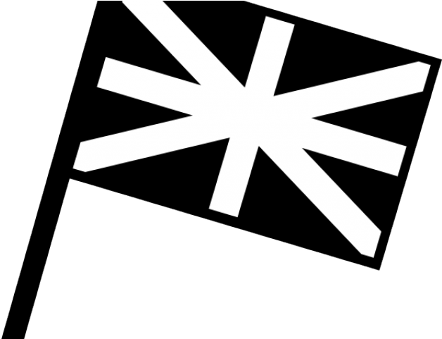 England Clipart Black And White - Black And White England Flag (640x480)