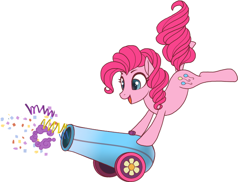 Pocki07, Confetti, Party Cannon, Pinkie Pie, Safe, - Cartoon (800x618)