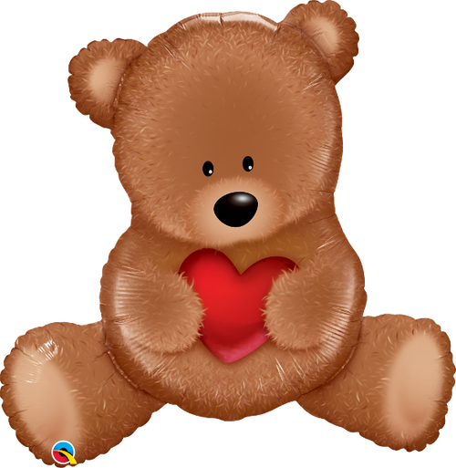Teddy Bear Love Foil Balloon 35" - Teddy Bear Helium Balloons (500x513)