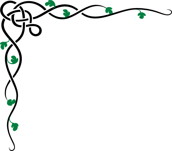 Shamrock Border Clipart (600x526)