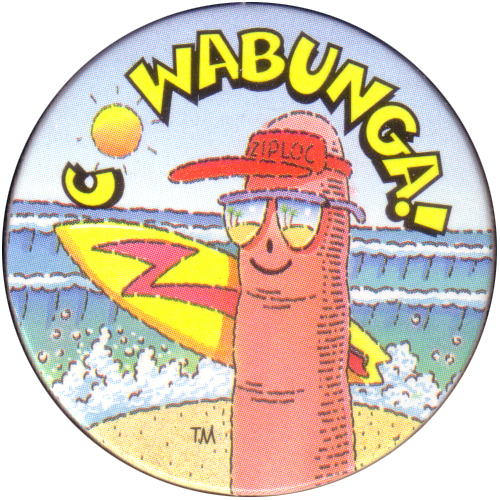 Ziploc Fingerman Fun Caps 02-cowabunga - Cartoon (500x500)