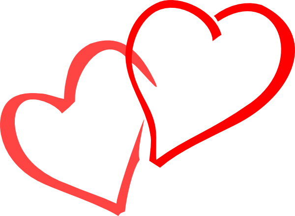 Hearts Clip Art - Love Heart Cartoon Black And White (600x441)