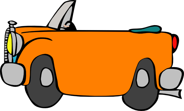 Race Car Clipart Orange - Clipart Person In Car Transparent Background (600x362)