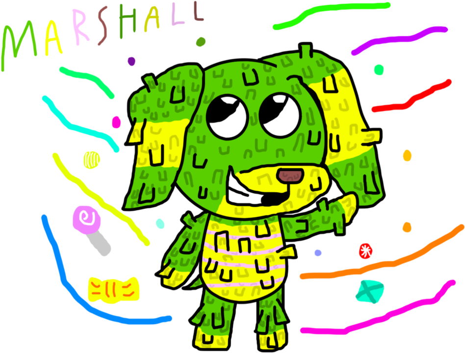 Clip Art Stock Marshall The Dog By Animegirl On Deviantart - Cartoon (1022x781)