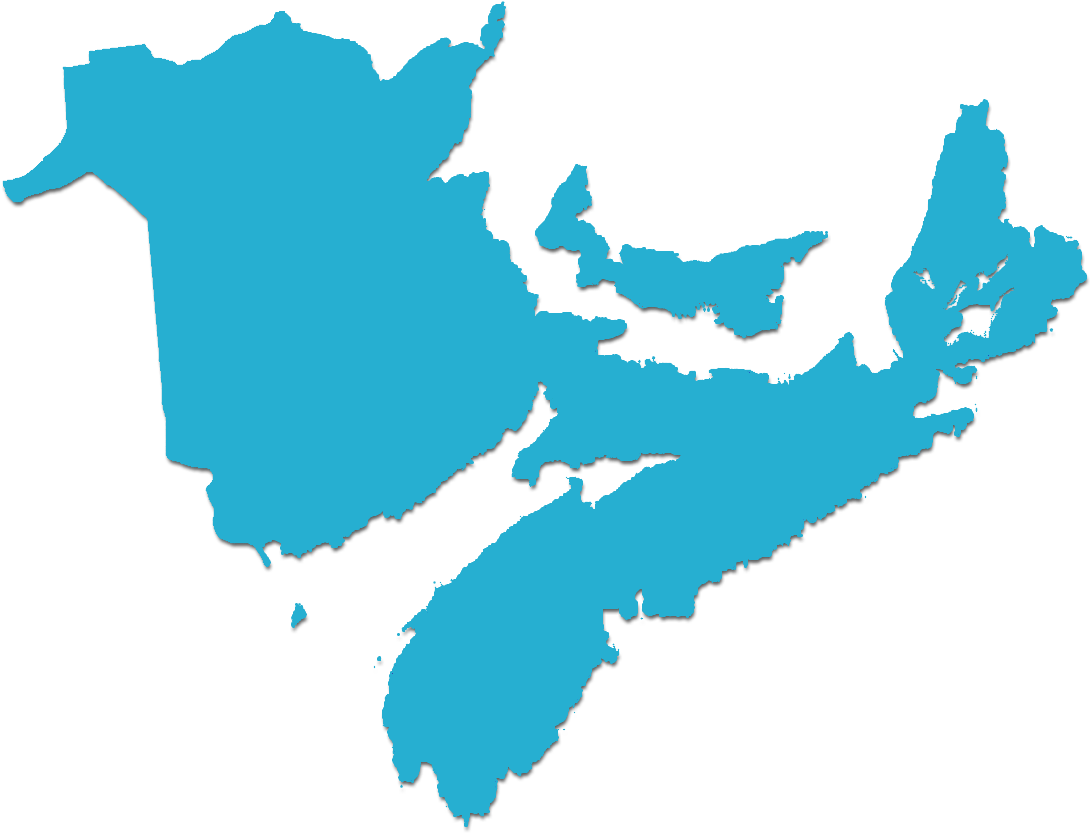 District Prayer Network - Map Of The Maritimes Png (1103x844)