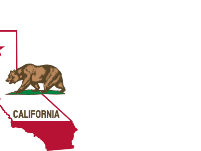California Flag Clipart Svg - California Outline Flag Tattoo (640x480)