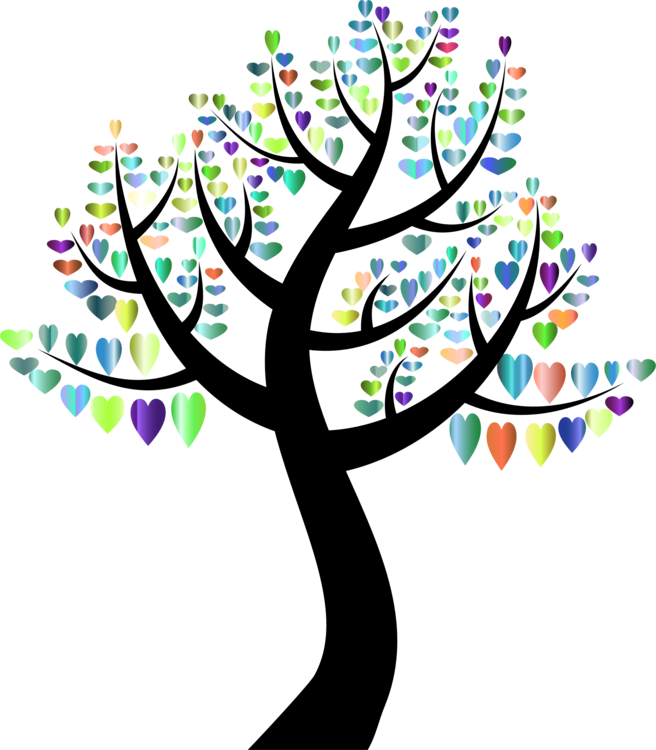 Tree Encapsulated Postscript Drawing Free Commercial - Tree With Colorful Leaves (656x750)