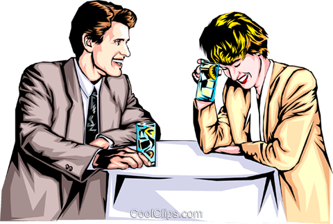 Romantic Encounter Over Drinks Royalty Free Vector - Chistes Sarcasticos (480x323)