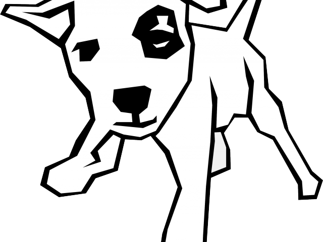Labrador Retriever Clipart B&w - Dog Clip Art (640x480)