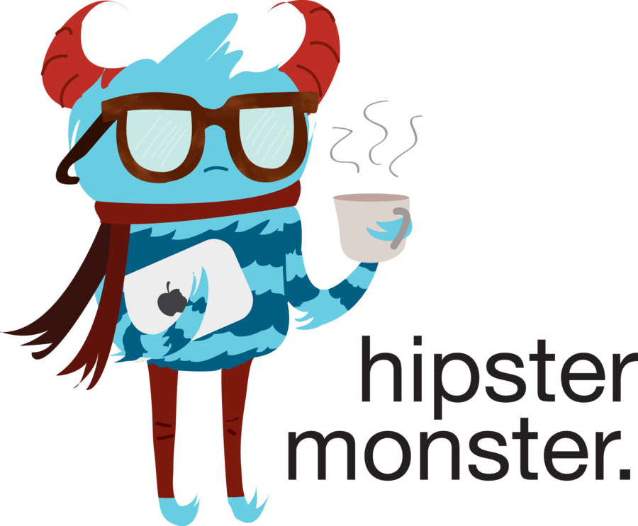 Hipster Clipart Monster - Hipster Monster (900x743)