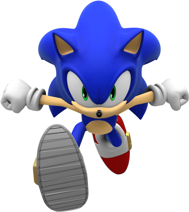 Can Use For Book Cover, Sonic Unleashed Clipart - Sonic Running 3d Model (894x894)