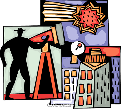 Man Looking Through Telescope Royalty Free Vector Clip - Man Looking Through Telescope Royalty Free Vector Clip (480x432)
