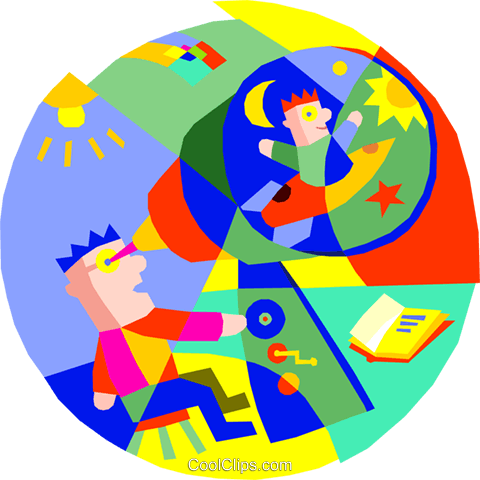 Man Looking Through Telescope Royalty Free Vector Clip - Man Looking Through Telescope Royalty Free Vector Clip (480x480)