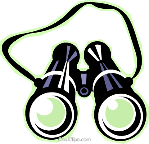 Binoculars Royalty Free Vector Clip Art Illustration - Transparent Background Binoculars Clipart (480x464)