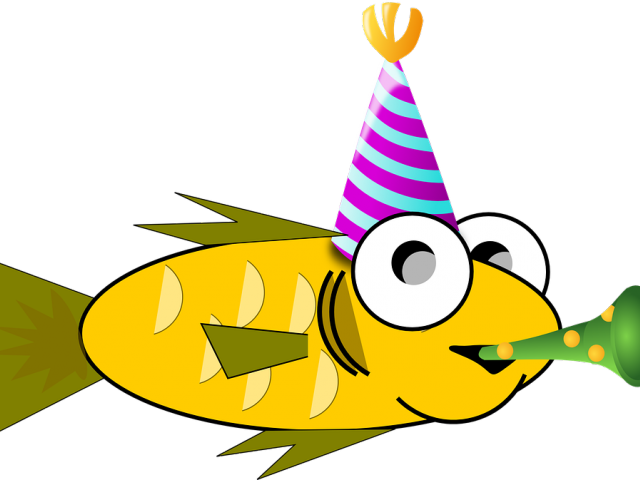Fish Clipart Party - Birthday Fish Clipart (640x480)