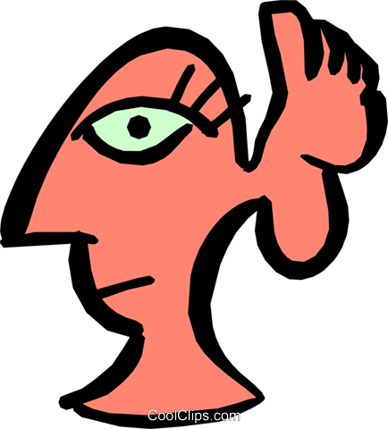 Weird Face Royalty Free Vector Clip Art Illustration - Weird Face Royalty Free Vector Clip Art Illustration (434x480)