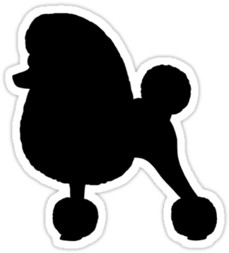Poodle Clipart Fancy - Toy Poodle Silhouettes (375x360)