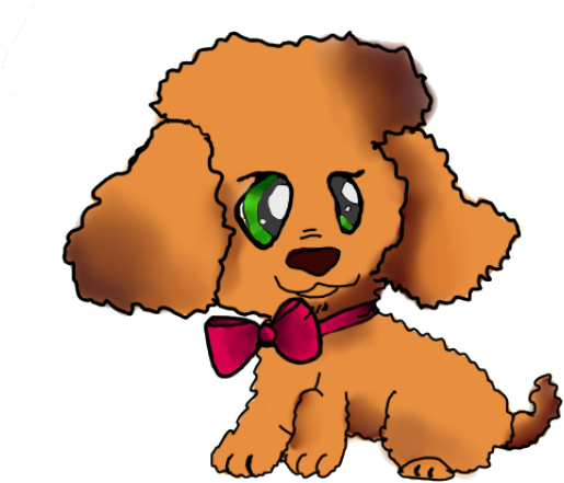 Drawn Poodle Chibi - Cartoon (640x480)