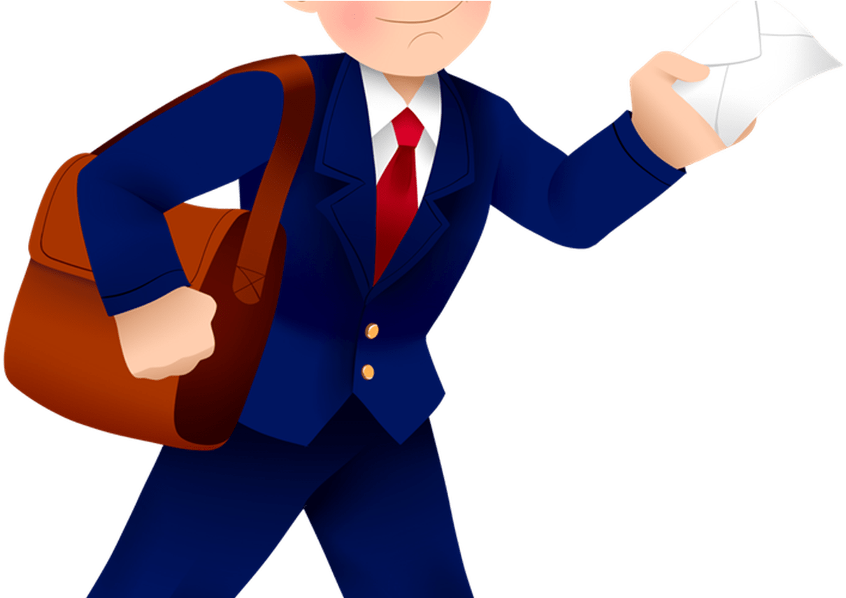 Incredible Design Mailman Clipart Delivering Mail To - Postman Clipart (1368x855)