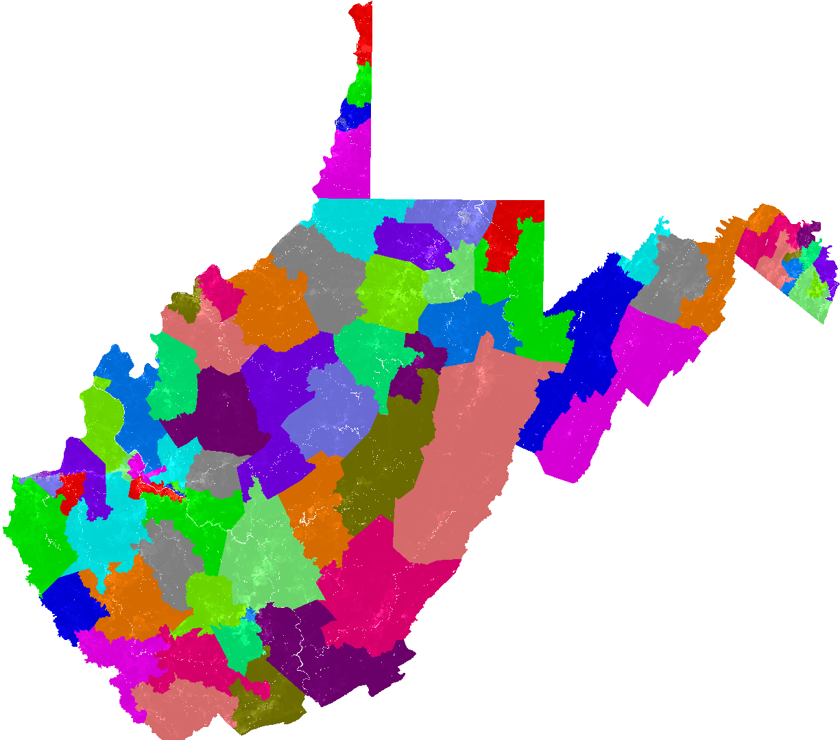 Larger West Virginia House Of Delegates Map - West Virginia House Map (1225x1080)