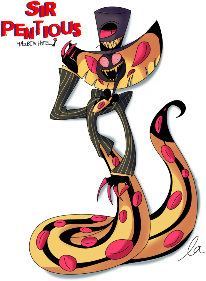 Watch Me Now, Charlie By Linavillain - Sir Pentious Hazbin Hotel Snake (800x1000)