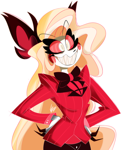 Charlie & Alastor Character Mash Up - Charlie Allastor (500x630)