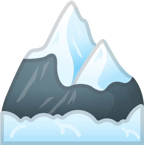 42460 Snow Capped Mountain Icon - Mountain Emoji Png (512x512)