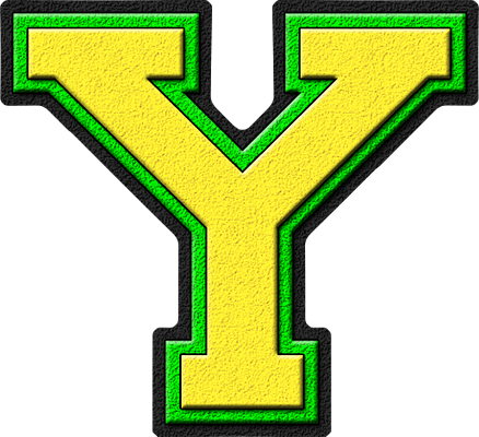 Kelly Cliparts - Letter Y Yellow Green (438x400)