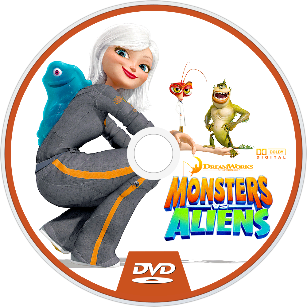 Aliens Dvd Disc Image - Monsters Vs Aliens Monsters Inc (1000x1000)