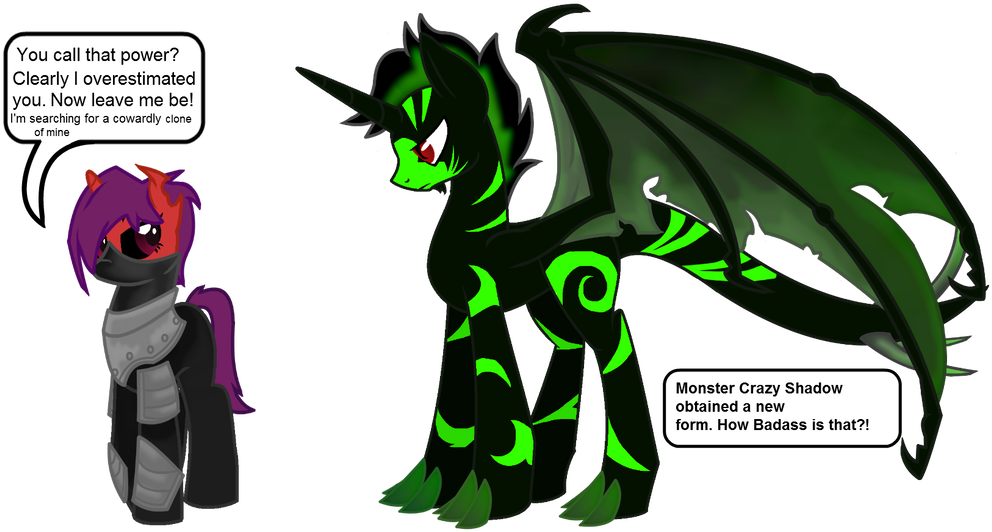 Monster Crazy Shadow Vs Delta Zero Rp By Draconianqueen - Cartoon (1024x541)