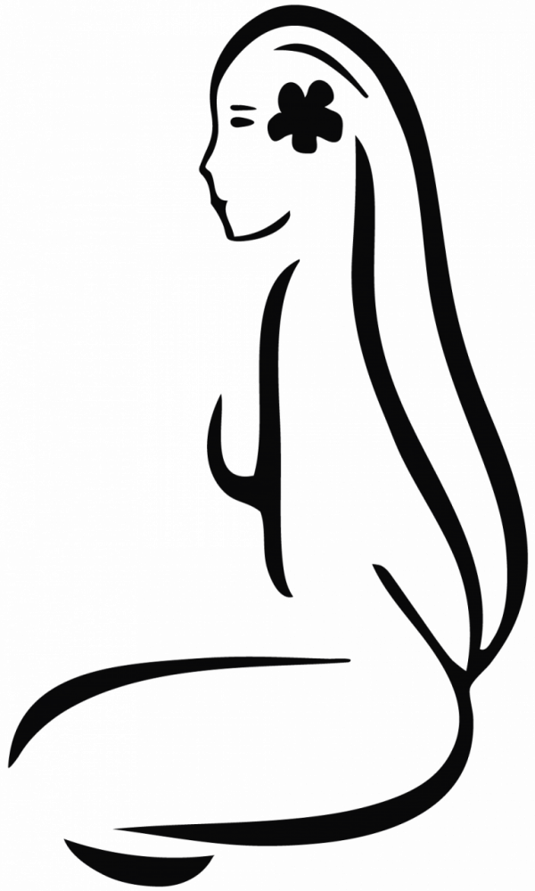 Wahine - Hawaiian Vinyl Sticker (600x1000)