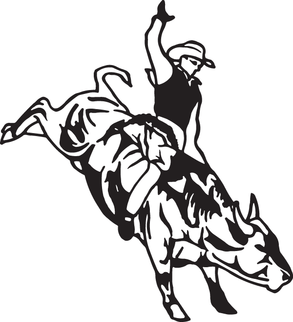 Bull Rider Clip Art (600x658)