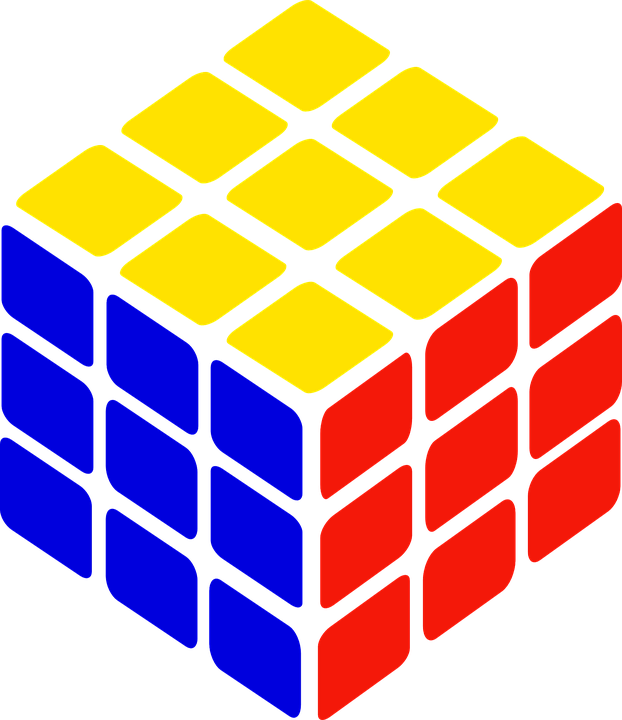 Rubik Cube Puzzle 3d Problem Brainteaser Game - Rubik's Cube Clipart (622x720)