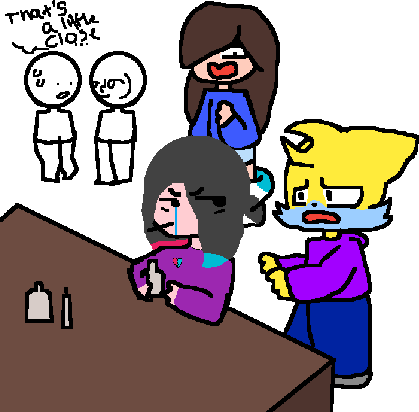 Leave Me Alone Me And My Boyfriend Broke Up - Cartoon (1400x1400)